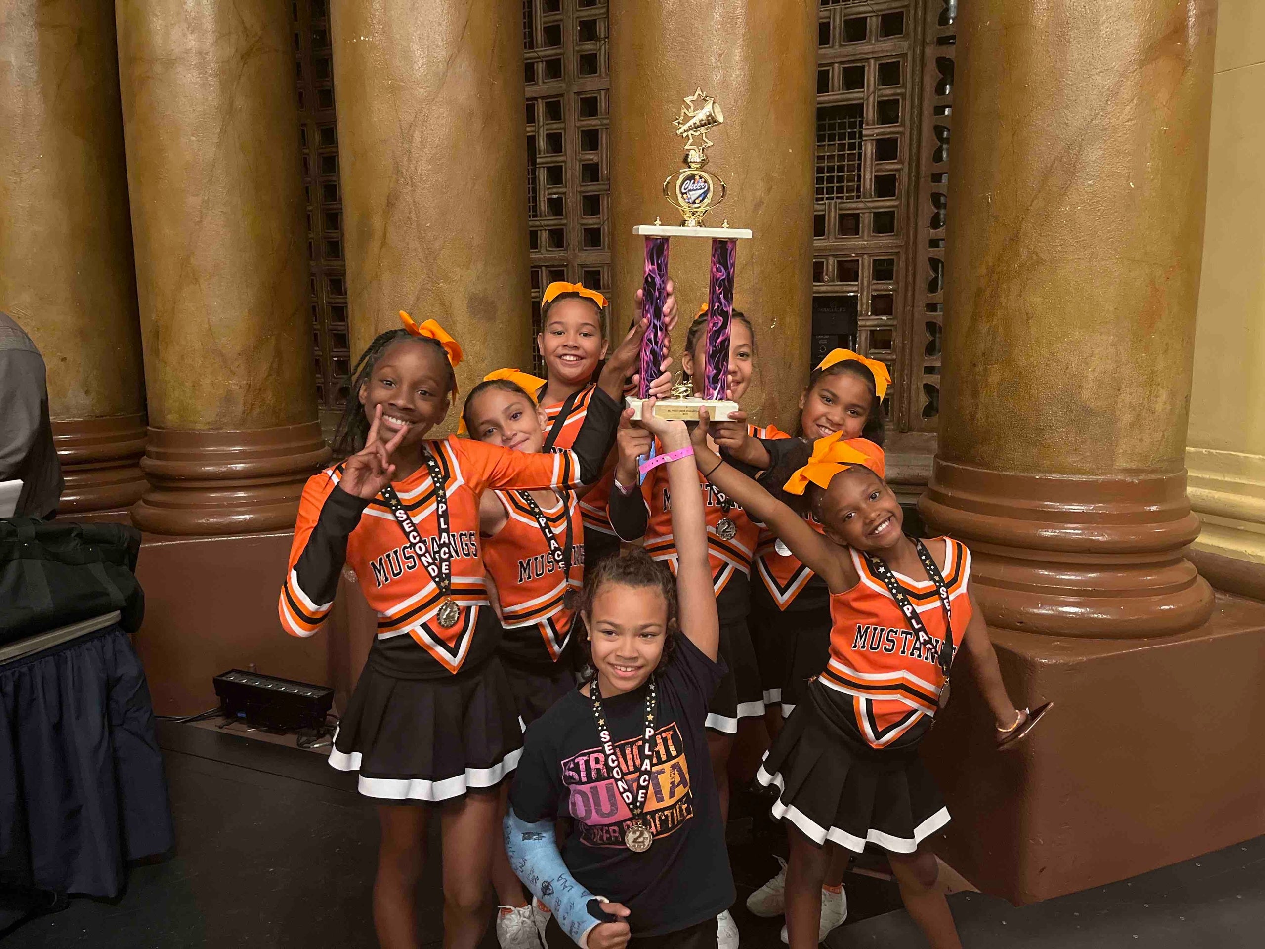 Orange cheer sales shorts